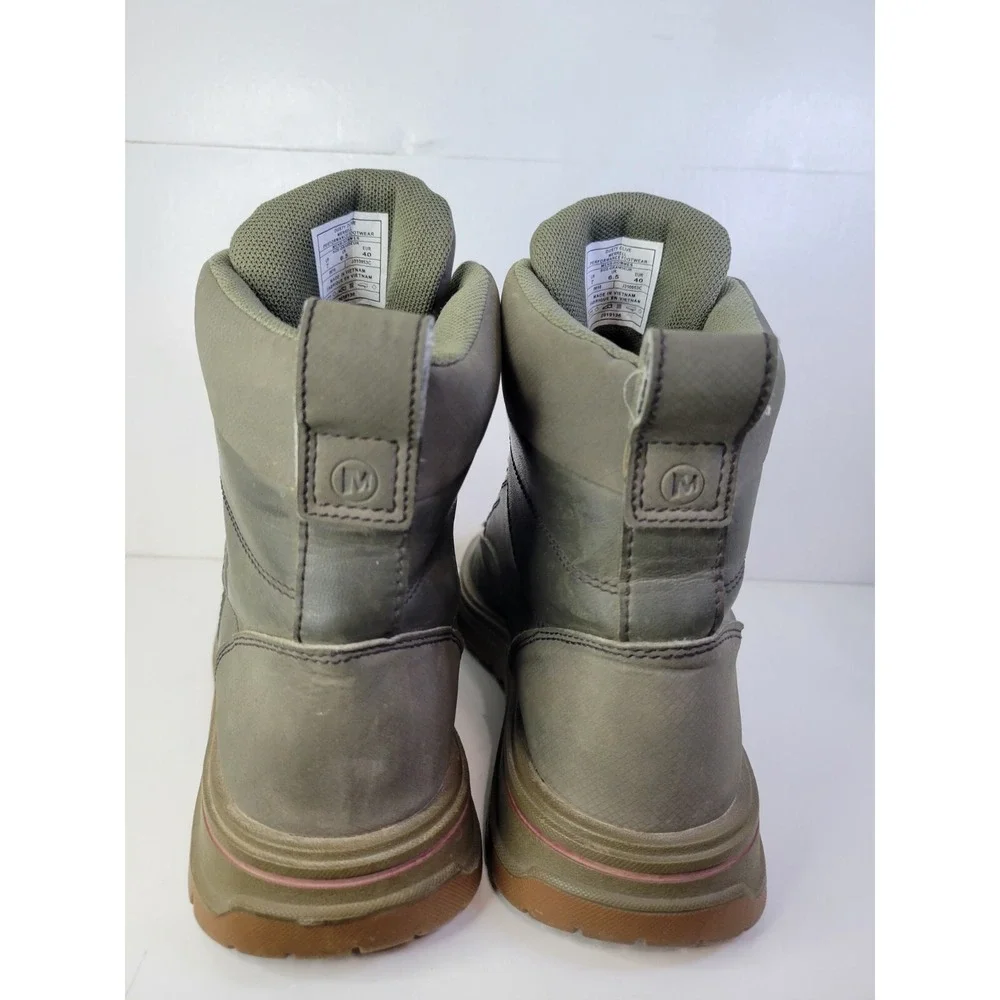 Merrell J310953C Bounder Tall Dusty Olive Trail Hiking Boots Shoes Sz 7 M‎ Youth
